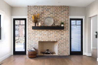 Brick Fireplace